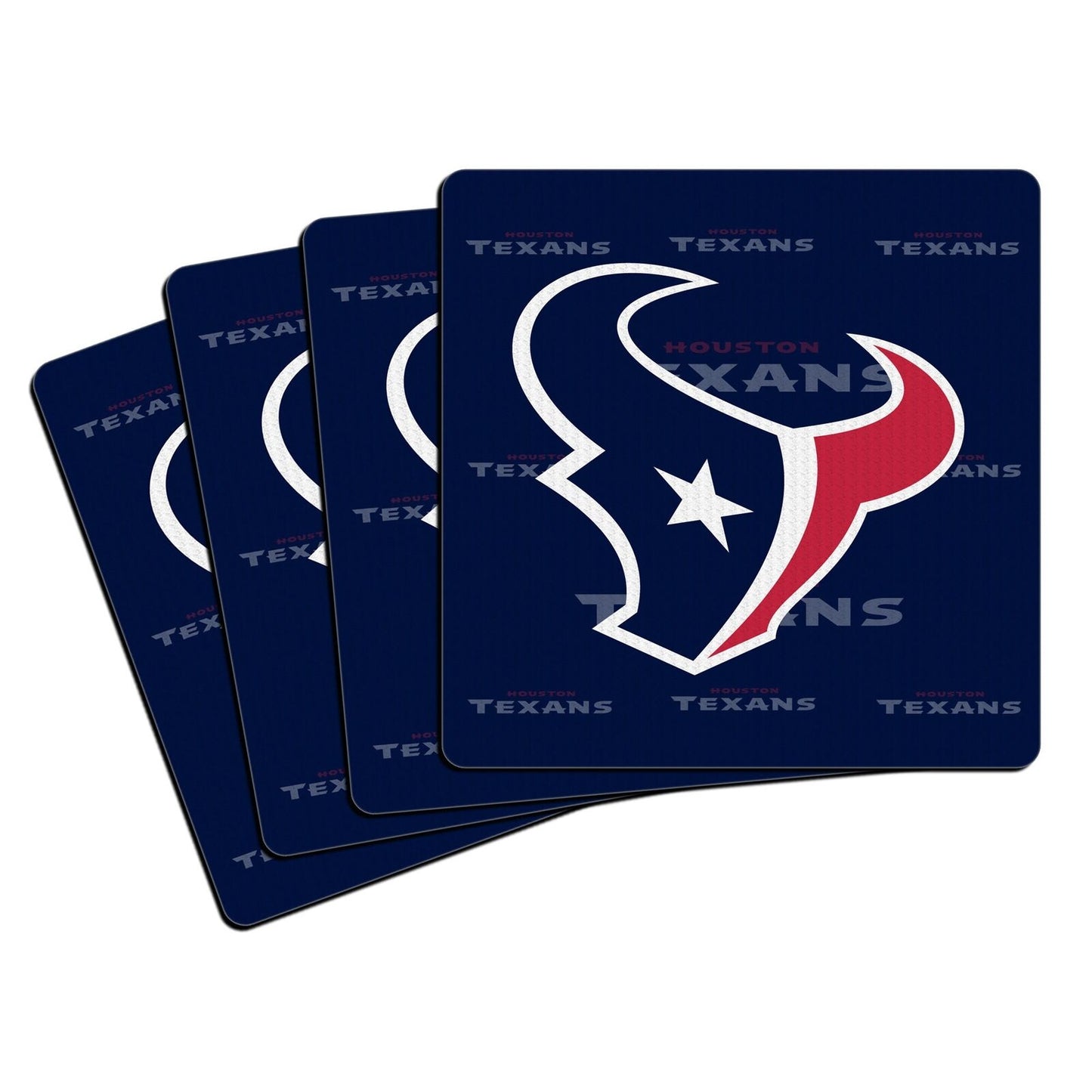 Houston Texans Neoprene Coasters  4" x 4"  Set of 4