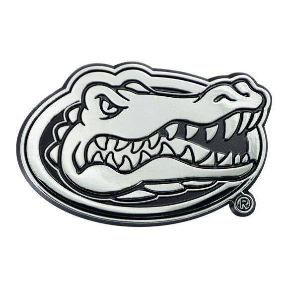 FLORIDA GATORS - CHROME AUTO EMBLEM - 3" X 3"