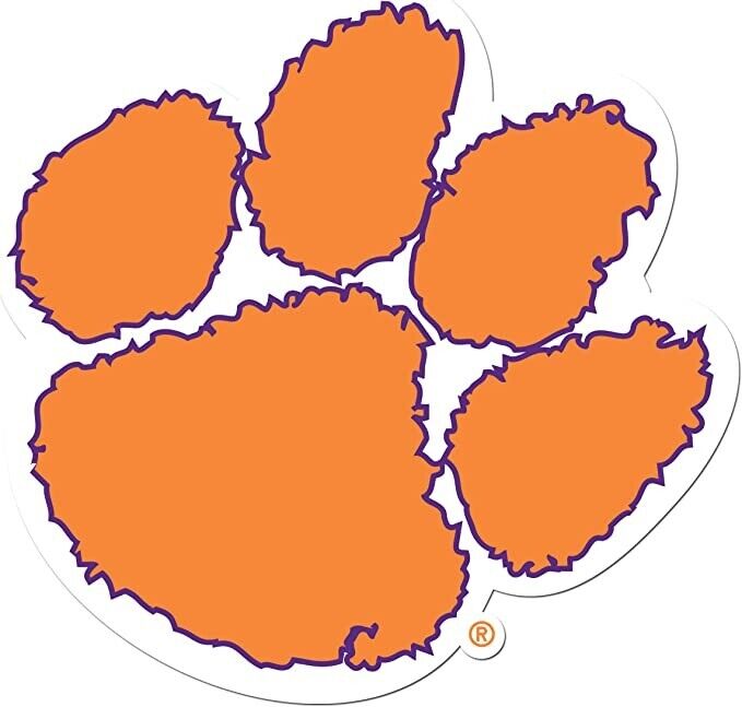 Clemson Tigers Vinyl Logo Auto Decal NCAA Licensed