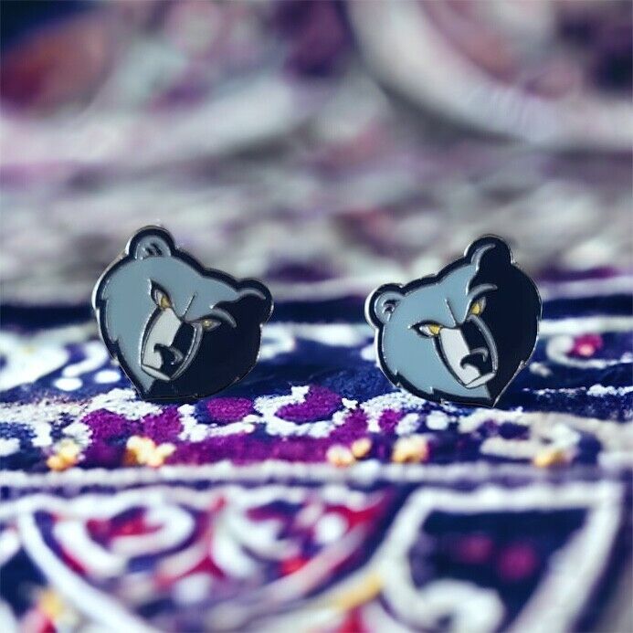 MEMPHIS GRIZZLIES TEAM POST STUD EARRINGS