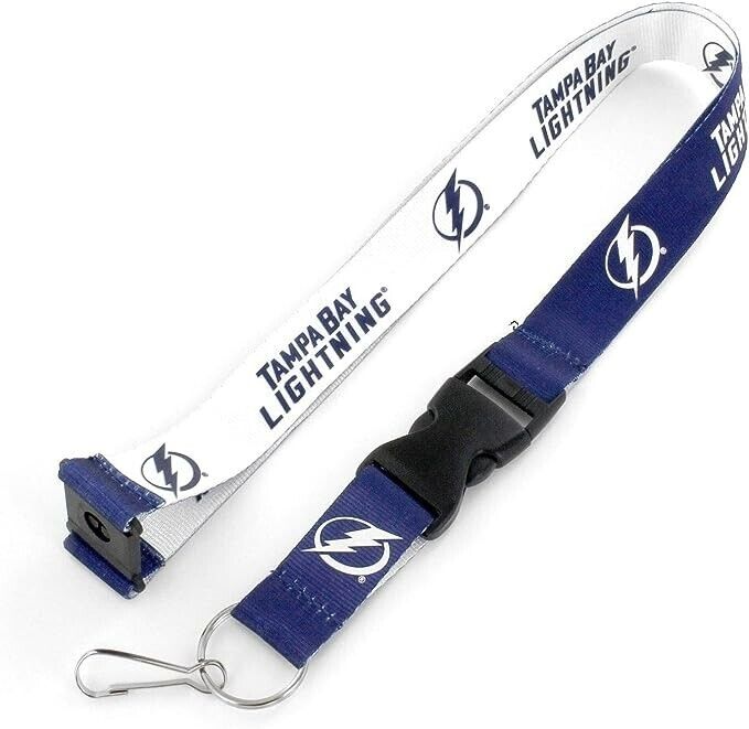 Tampa Bay Lightning Two Tone Lanyard Keychains