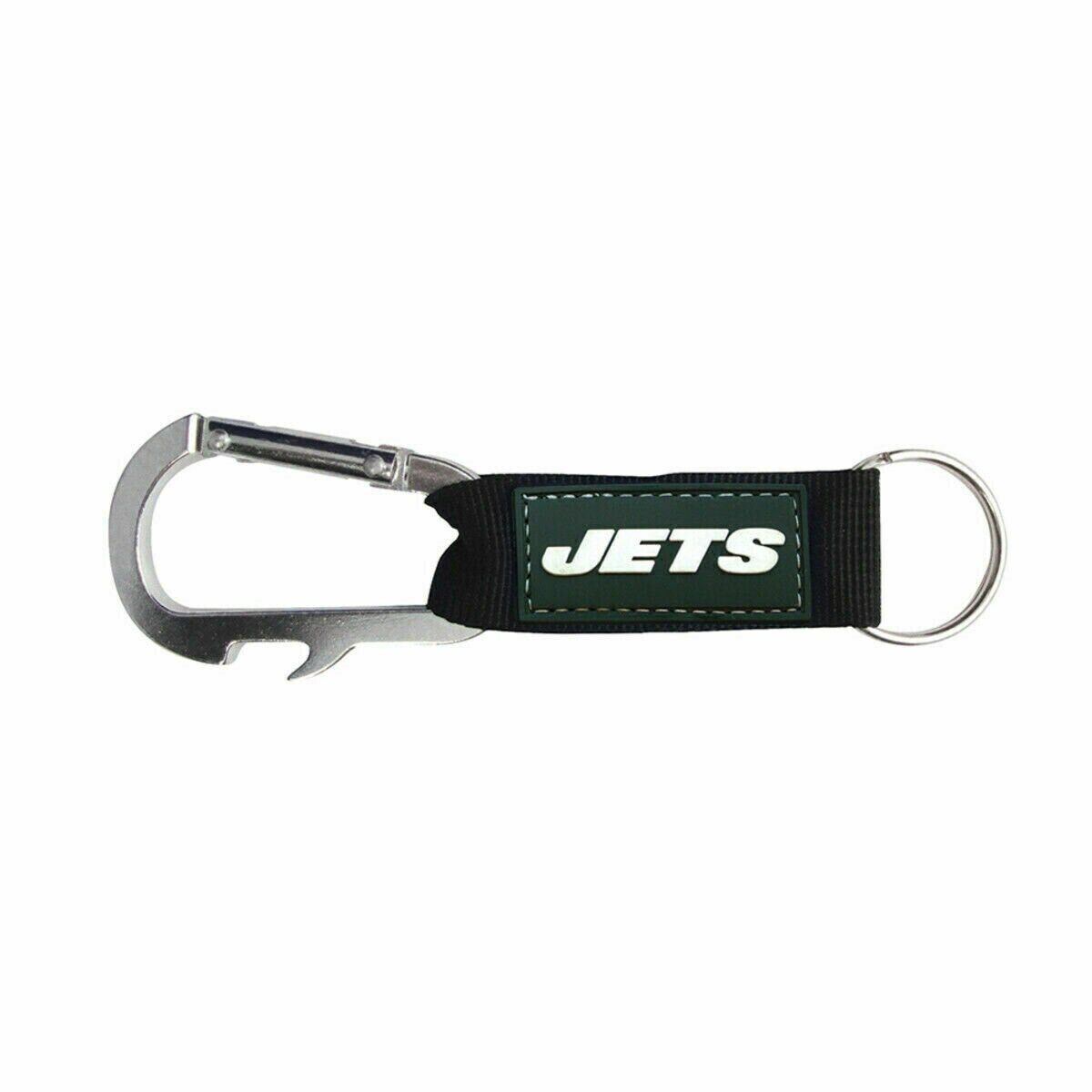 New York Jets Carabiner Keychains Keyrings with Bottle Opener