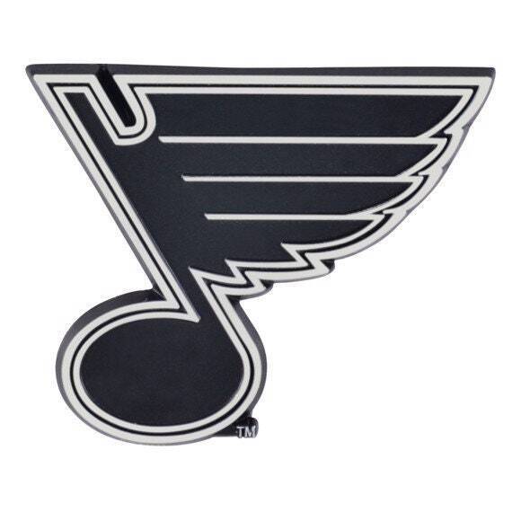 ST. LOUIS BLUES  - CHROME AUTO EMBLEM - 3" X 3"