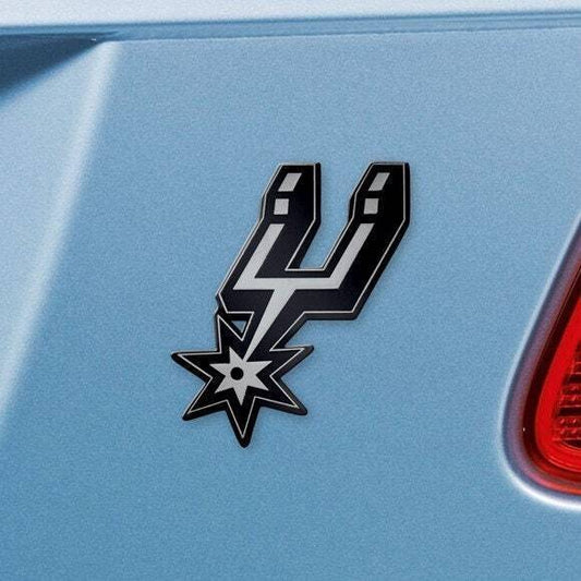 SAN ANTONIO SPURS - CHROME AUTO EMBLEM - 3" X 3"