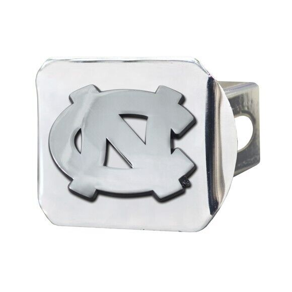 North Carolina Tar Heels Hitch Cover - Heavy Duty Chrome  - 3.4" x 4"