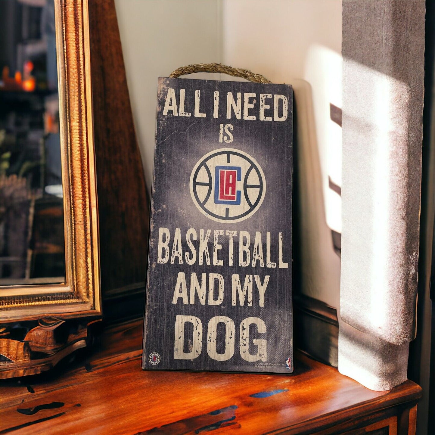 Los Angeles Clippers "All I Need" Wood Signs 6"x12"