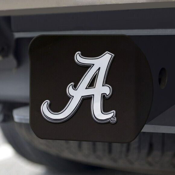 Alabama Crimson Tide Hitch Cover - Heavy Duty Black - 3.4" x 4"