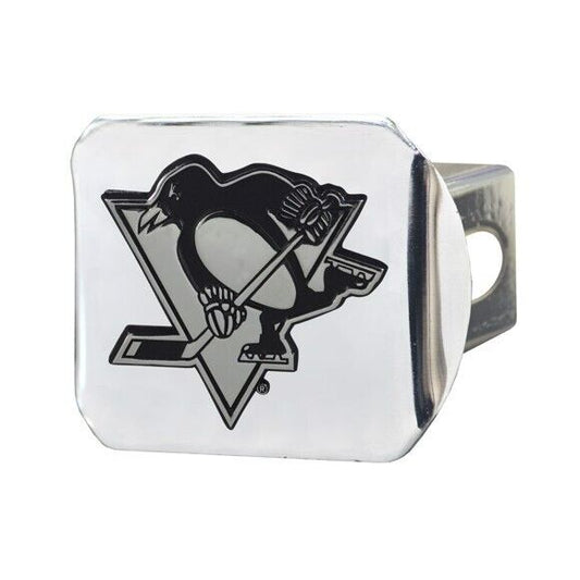 Pittsburgh Penguins Hitch Cover - Heavy Duty Chrome  - 3.4" x 4"