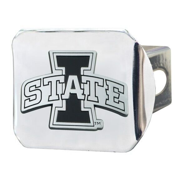 Iowa State Cyclones Hitch Cover - Heavy Duty Chrome  - 3.4" x 4"