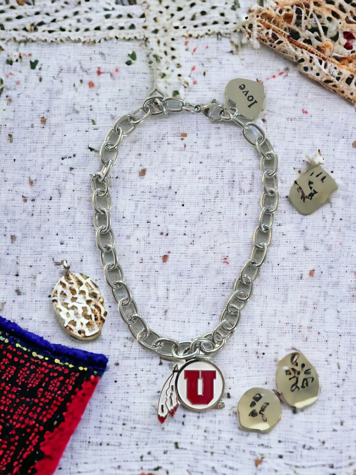 Utah Utes Bracelets - Stainless Steel & Nickel Free