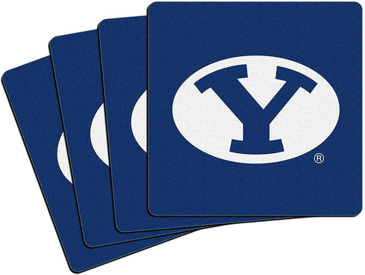 BYU Cougars Neoprene Coasters  4" x 4"  Set of 4