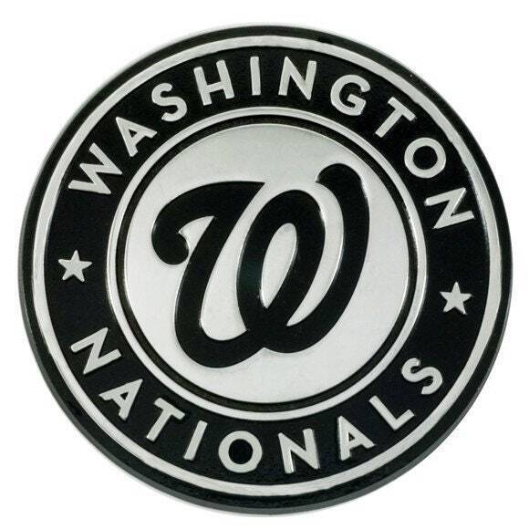 WASHINGTON NATIONALS - CHROME AUTO EMBLEM - 3" X 3"