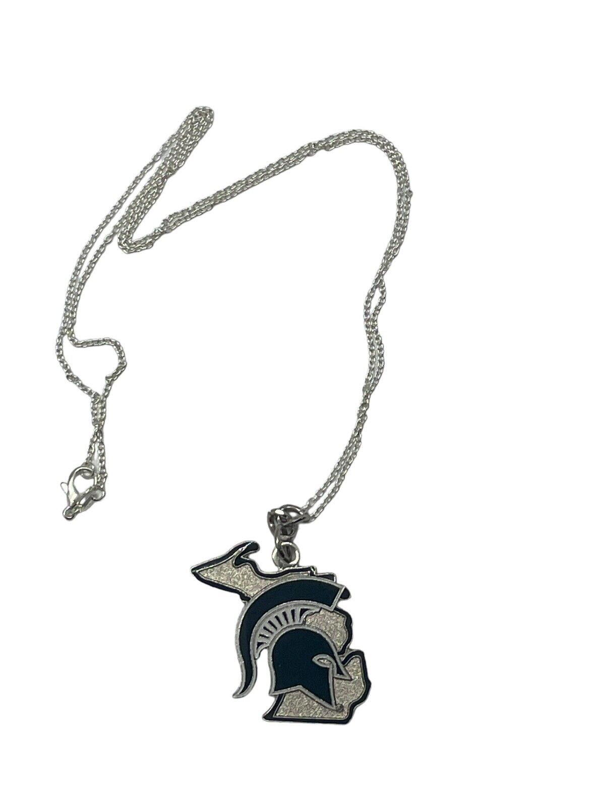 XL Michigan State Spartans Team Necklaces - State Design - 2 Inches Pendant