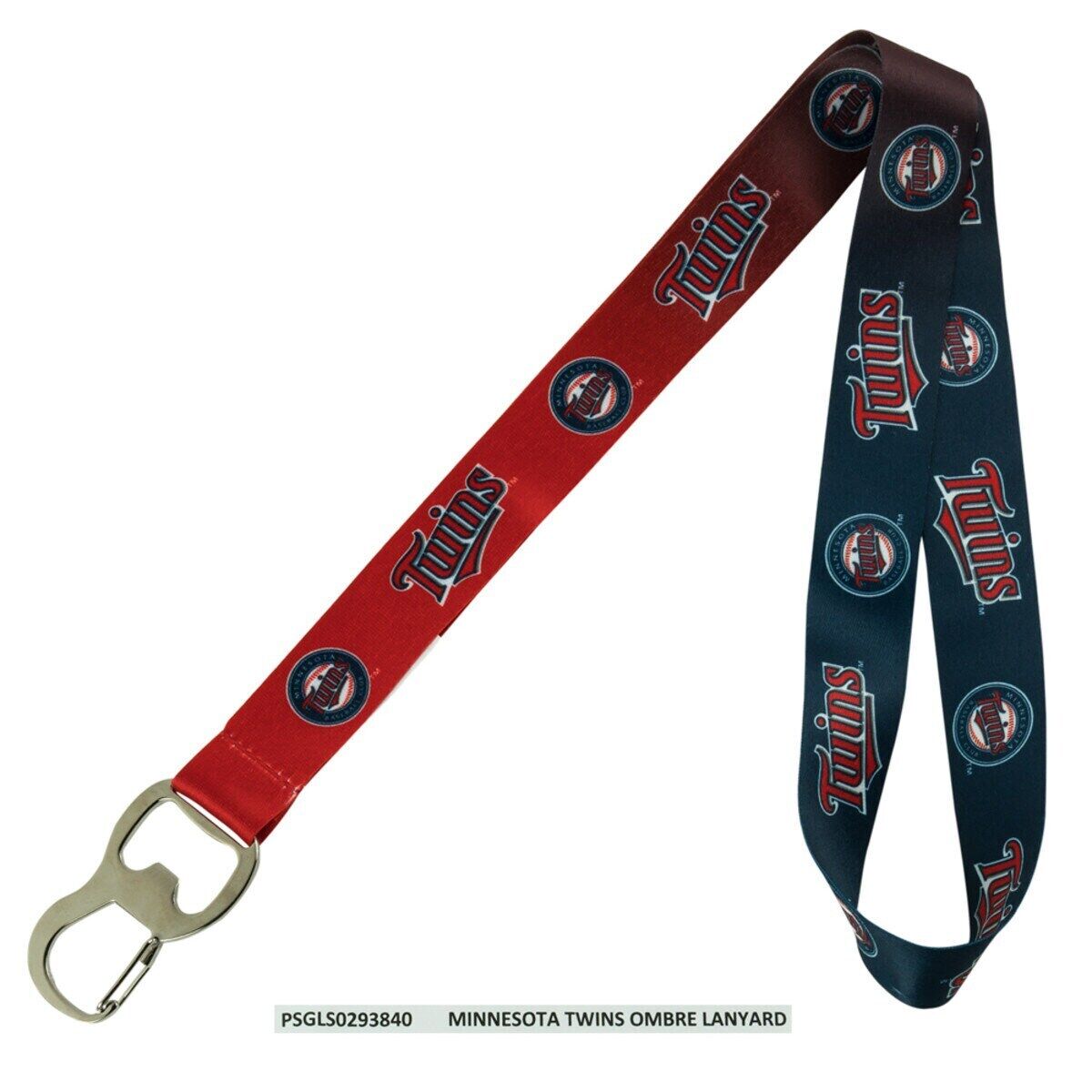 Minnesota Twins "Ombre" Bottle Opener Lanyard Keychains  Soft Polyester Strap