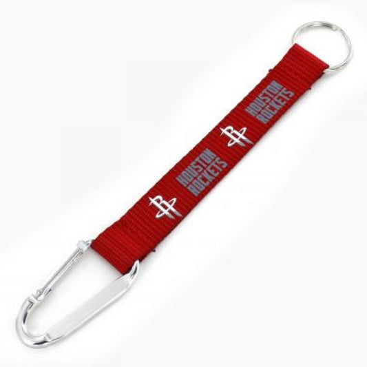 HOUSTON ROCKETS CARABINER LANYARD KEYCHAIN