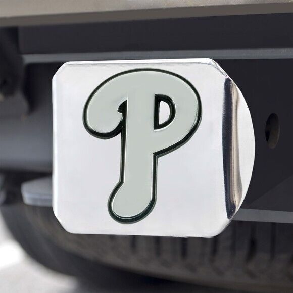 Philadelphia Phillies Hitch Cover - Heavy Duty Chrome  - 3.4" x 4"