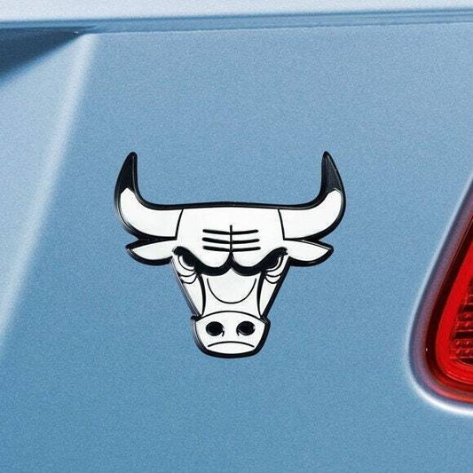 CHICAGO BULLS -  CHROME AUTO EMBLEM - 3" X 3"