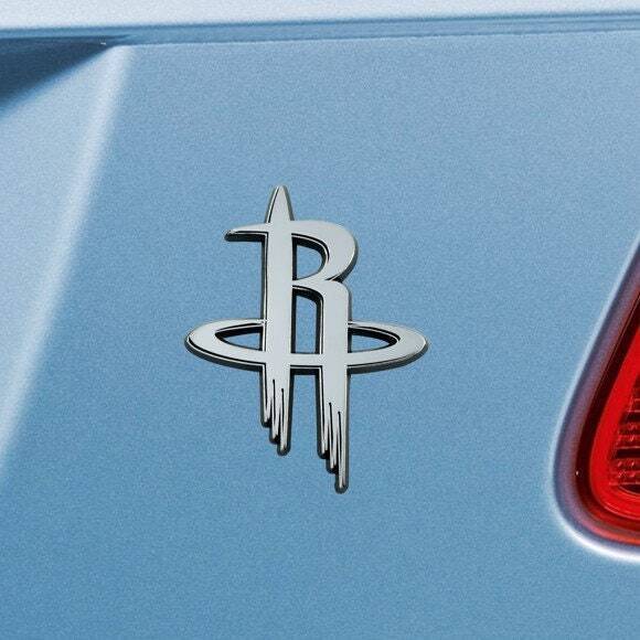 HOUSTON ROCKETS - CHROME AUTO EMBLEM - 3" X 3"