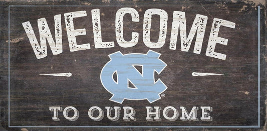 North Carolina Tar Heels  "Welcome Home" Wood Signs 6"x12"