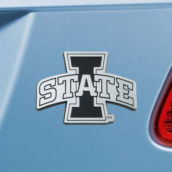 IOWA STATE CYCLONES - CHROME AUTO EMBLEM - 3" X 3"