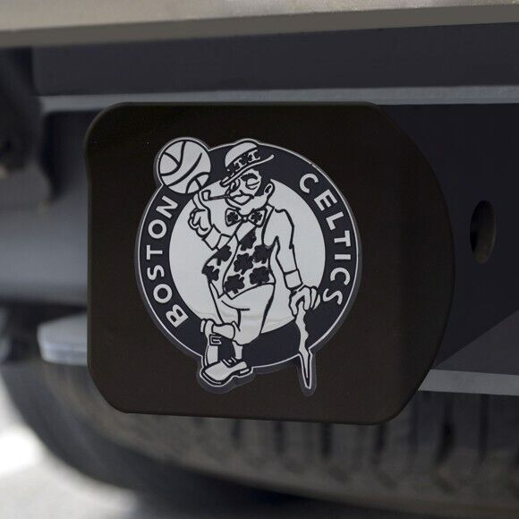 Boston Celtics Hitch Cover - Heavy Duty Black - 3.4" x 4"