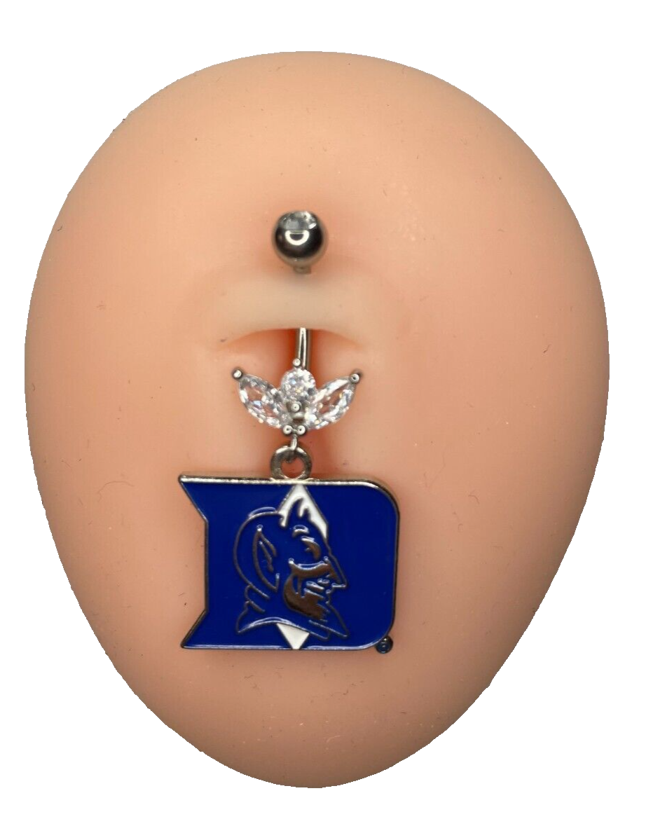 Duke Blue Devils Steel Ring Marquise Sprout Belly Piercing Hypoallergenic