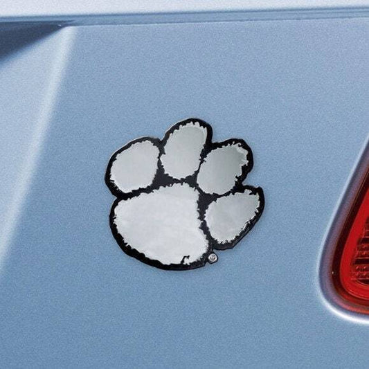 CLEMSON TIGERS - CHROME AUTO EMBLEM - 3" X 3"