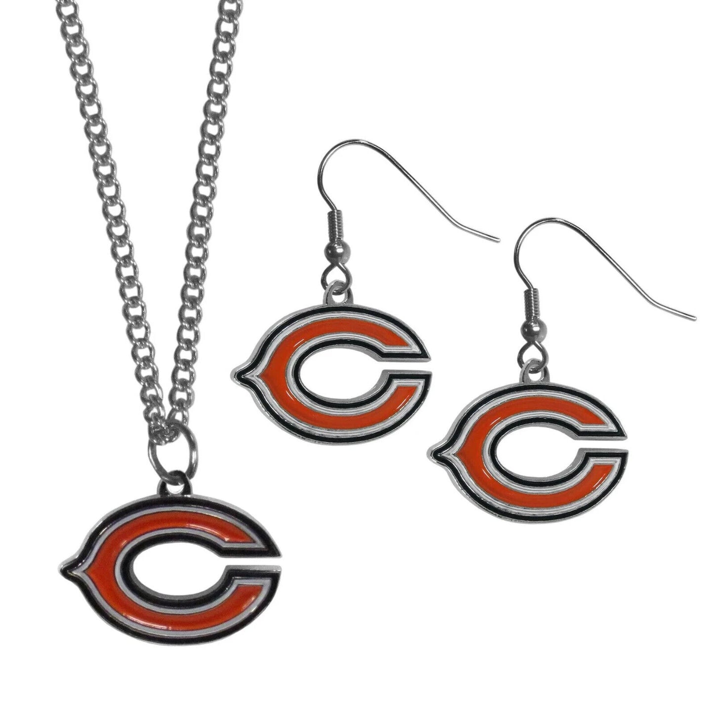 Chicago Bears Dangle Earrings & Necklace Set