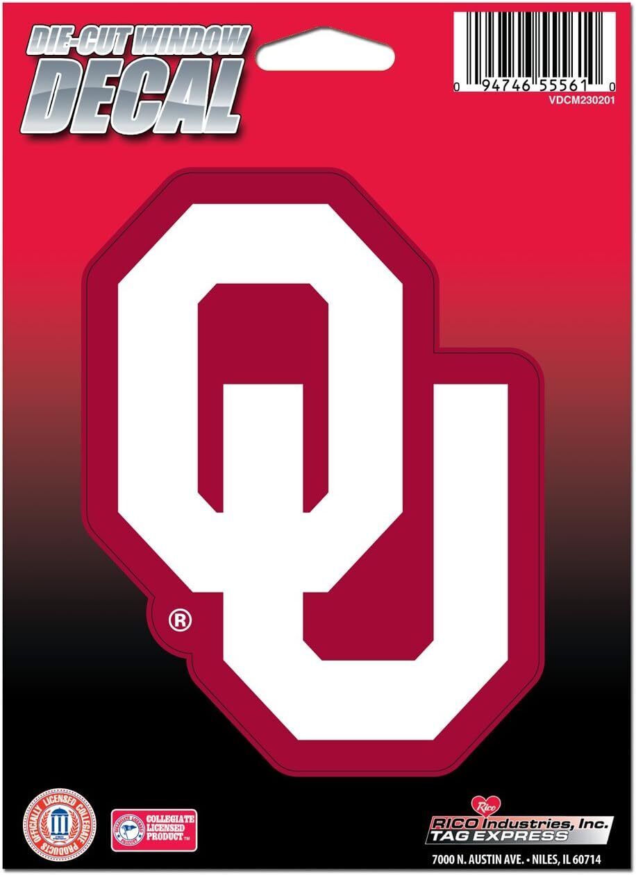 Oklahoma Sooners Vinyl Logo Auto Decal NCAA Licensed