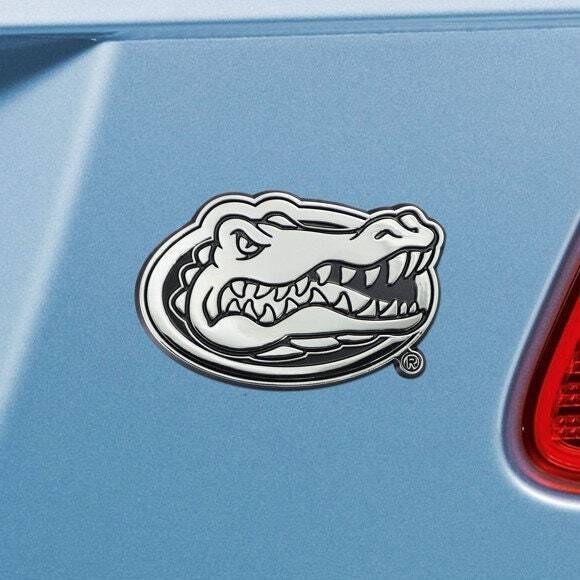 FLORIDA GATORS - CHROME AUTO EMBLEM - 3" X 3"