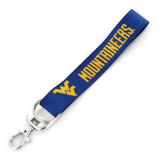 WEST VIRGINIA MOUNTAINEERS DELUXE WRISTLET KEYCHAIN