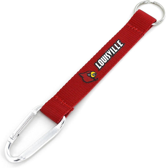 LOUISVILLE CARDINALS CARABINER LANYARD KEYCHAIN