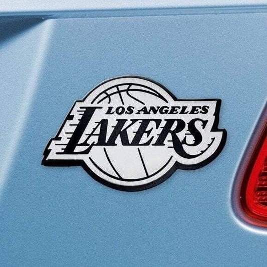 LOS ANGELES LAKERS - CHROME AUTO EMBLEM - 3" X 3"