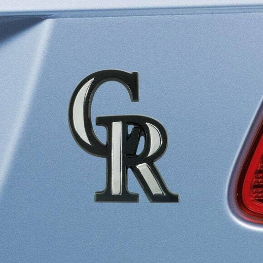 COLORADO ROCKIES - CHROME AUTO EMBLEM - 3" X 3"