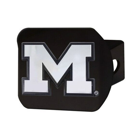 Michigan Wolverines Hitch Cover - Heavy Duty Black - 3.4" x 4"