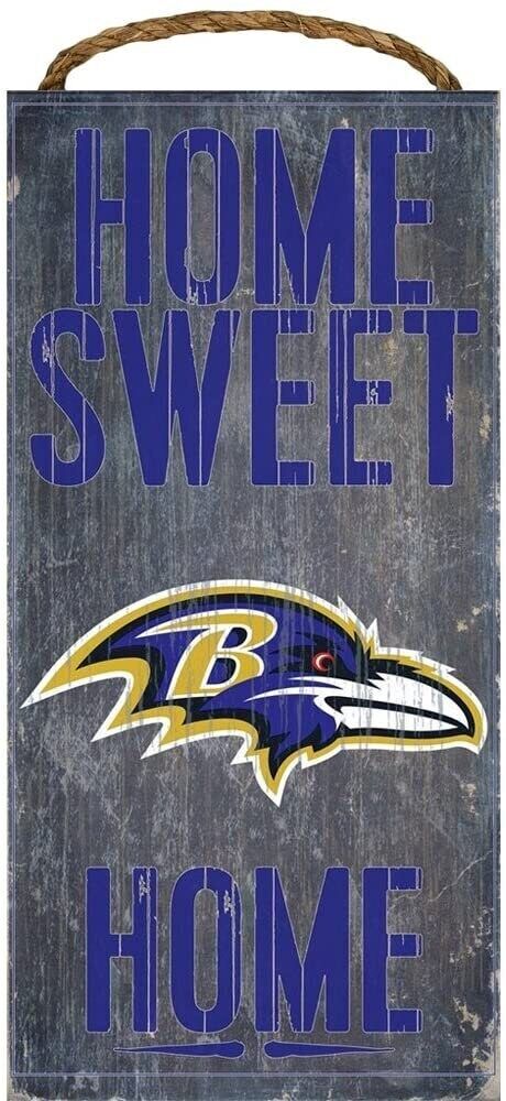 Baltimore Ravens "Home Sweet Home" Wood Signs 6"x12"