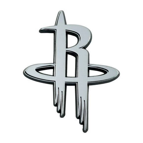 HOUSTON ROCKETS - CHROME AUTO EMBLEM - 3" X 3"