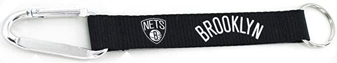 BROOKLYN NETS CARABINER LANYARD KEYCHAIN