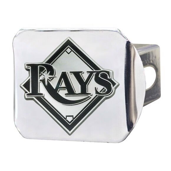 Tampa Bay Rays Hitch Cover - Heavy Duty Chrome  - 3.4" x 4"