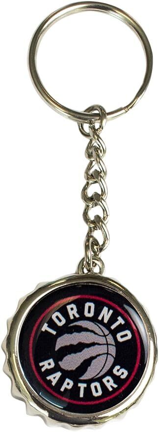 Toronto Raptors Bottle Cap Metal Keychain with Bottle Opener