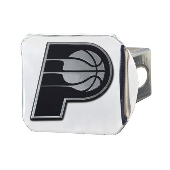 Indiana Pacers Hitch Cover - Heavy Duty Chrome  - 3.4" x 4"