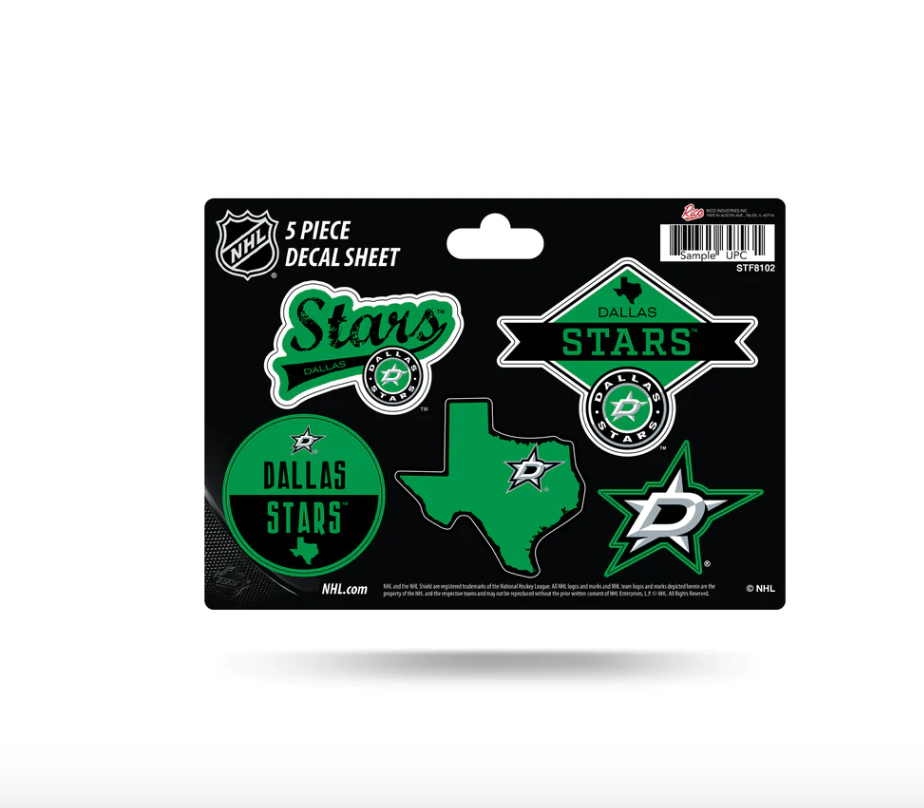 Dallas Stars 4" x 6" Vinyl Die-Cut Decal Outdoor Rated