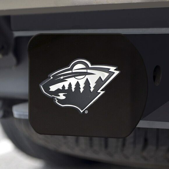 Minnesota Wild Hitch Cover - Heavy Duty Black - 3.4" x 4"