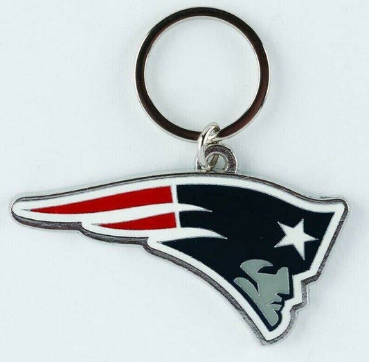 New England Patriots Heavyweight Metal Keychain Keyrings