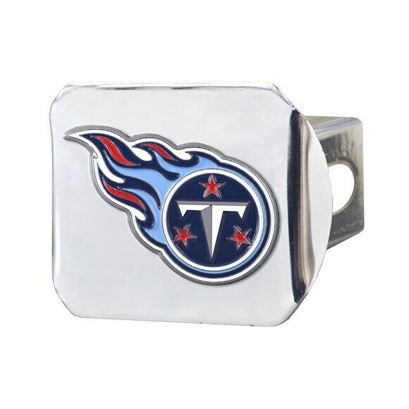 Tennessee Titans Hitch Cover  Color on Chrome 3.4"x4"  3D Molded Design  Made of