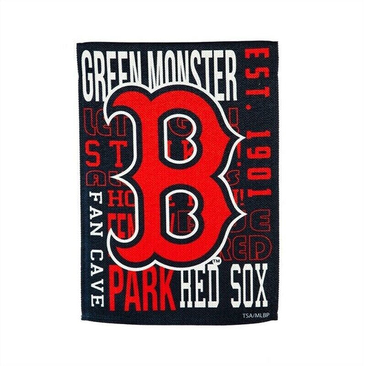 Boston Red Sox Double Sided Suede Team Flags 28"X44"