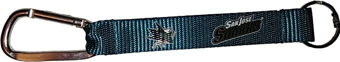 SAN JOSE SHARKS (TEAL) CARABINER LANYARD KEYCHAIN