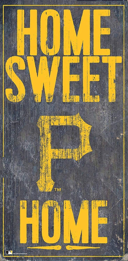 Pittsburgh Pirates "Home Sweet Home" Wood Signs 6"x12"