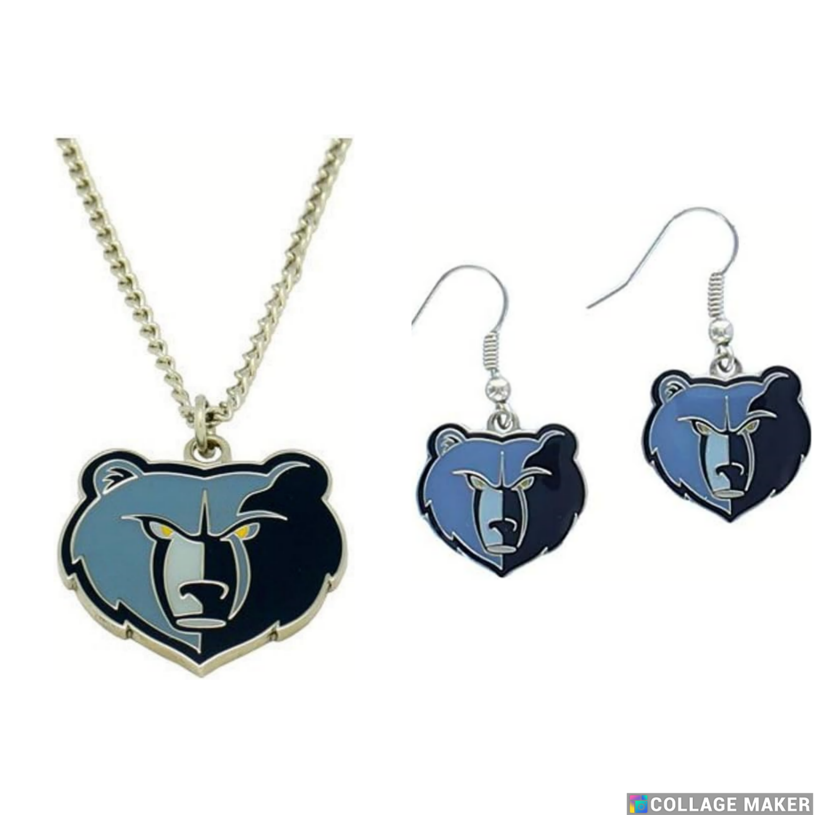 NBA Licensed Necklace & Dangler Earrings Set - Pick Your Team