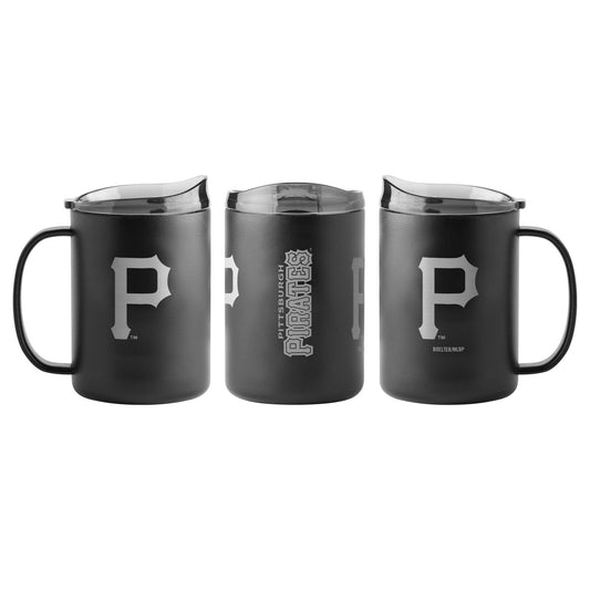 Pittsburgh Pirates 15oz. Powder Coated Mug  Insulated  %100 Stainless Steel  Hot